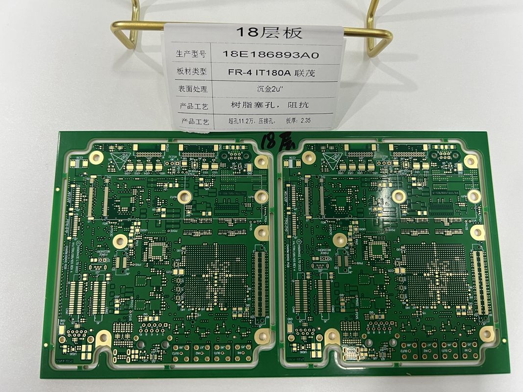 ความหนาแน่น Interconnector 6-32L HDI PCB Board 3/3 มิล กับ 0.25 มม BGA IT180 ENIG3-8u