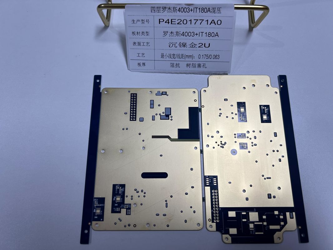 Rogers RO4003+IT180 ผสม Rogers PCB Board 0.5-6oz ทองแดง ทองแดง