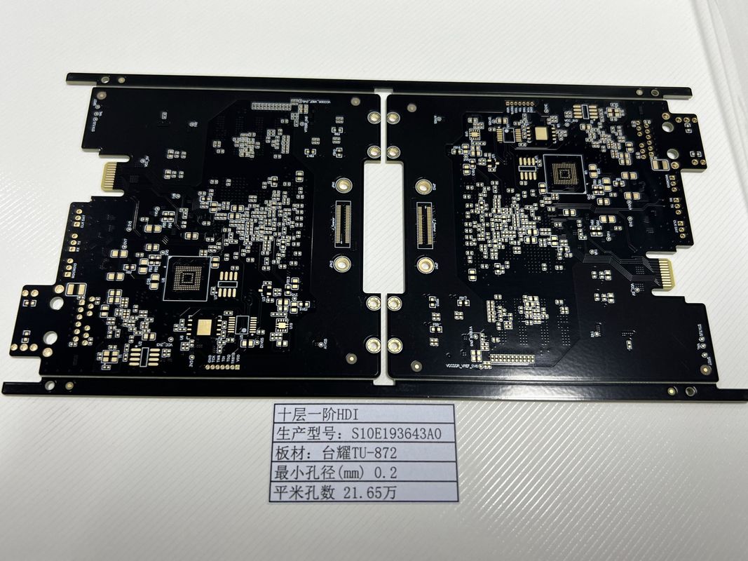 โป้ไฟพิเศษ โป้ PCB อินเตอร์คอนเนคเตอร์ความหนาแน่นสูง 10 ชั้น Tuc TU-872 1+N+1 Goldfinger 30U