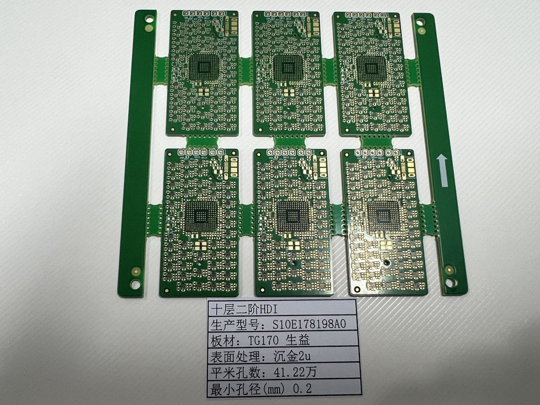 OEM HDI Circuit Board 10 ชั้น 2+N+2 X Ray ทดสอบ Ultra Thin 0.2mm-6.00mm