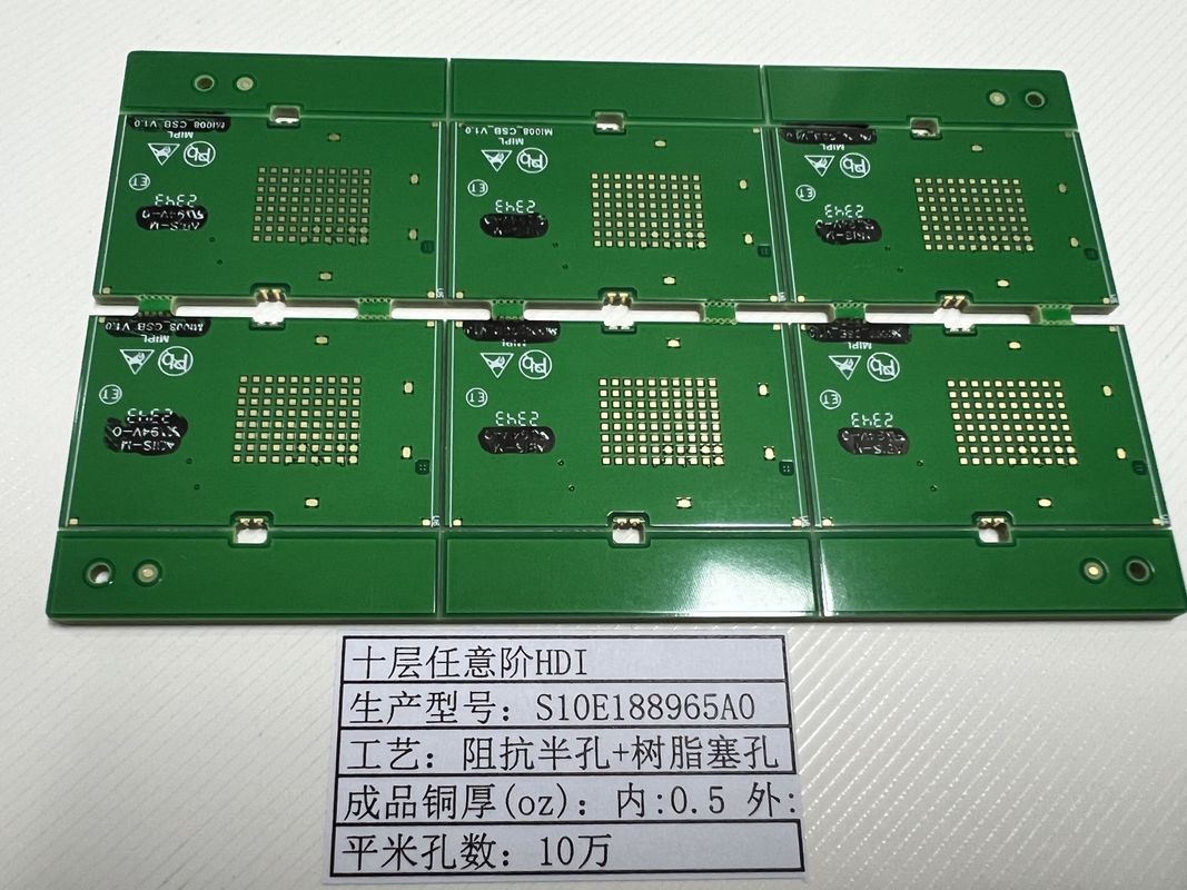 สีขาว / ดํา / เหลือง สีไหม HDI PCBs การควบคุมความคับ FR-4 3mil นาที แหวนวงกลม
