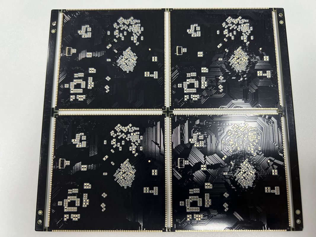 บอร์ด PCB HDI ความหนาแน่นสูง พร้อมครึ่งรู BGA 0.25 มิลลิเมตร โซกิตหลอดไฟ 10 1 อัตราส่วน