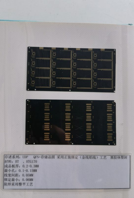 ผนังผสมผสมสีดํา 2 ชั้น PCB 0.1 มิลลิเมตร สับสราท SD Card โดยไม่มีวัสดุ BT