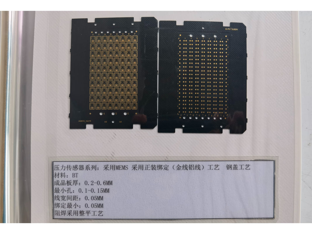 PCB อิเล็กทรอนิกส์ทนทาน ด้วยน้ําหนักทองแดง 0.2 มิลลิเมตร 1 oz สีดํา Solder Mask เครื่องตรวจความดัน PCB