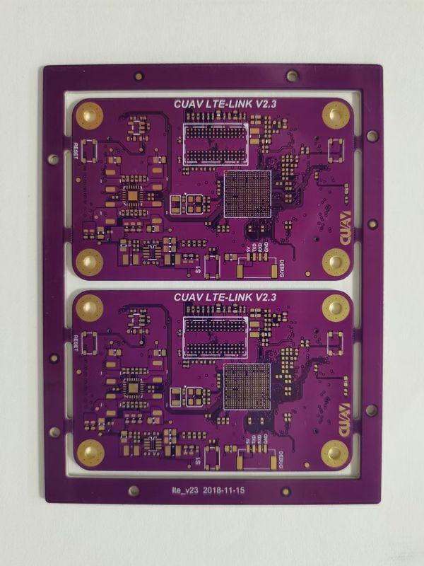 PCB ด้านสอง สีสีสีดําและสีเหลืองสําหรับแผ่นวงจรพิมพ์สองชั้น