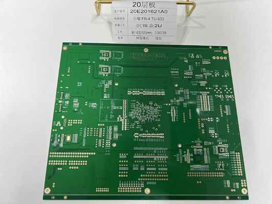 6-32 Layer HDI PCB การผลิตด้วย 0.25 มม BGA และครึ่งหลุมสําหรับซ็อตหลอดไฟ 20 Layer Tuc TU-933 PCB ความเร็วสูง