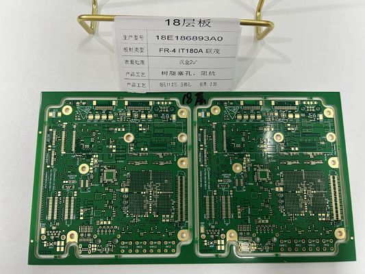 ความหนาแน่น Interconnector 6-32L HDI PCB Board 3/3 มิล กับ 0.25 มม BGA IT180 ENIG3-8u