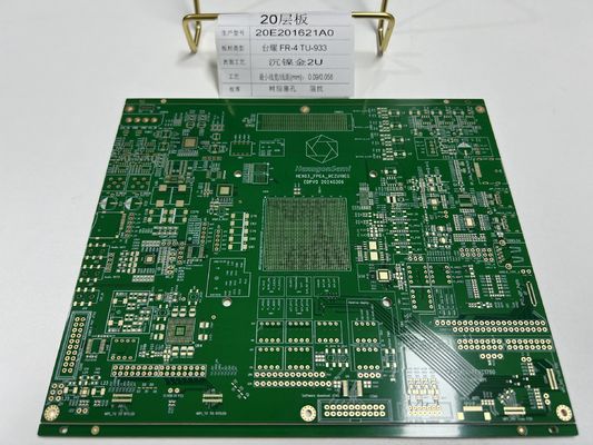 20 ชั้น PCB Board With Multigroup Impedance Control VIPPO ภายใต้พาสต์ TU-933
