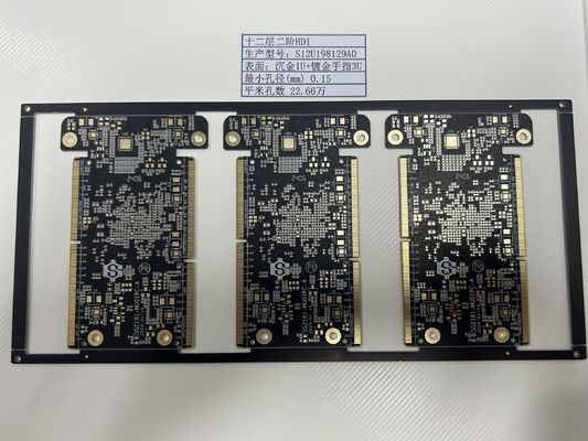 ความหนา 0.4-3.2 มิลลิเมตร HDI PCB Board 6-32L การควบคุมความคัดค้าน 100% E การทดสอบ